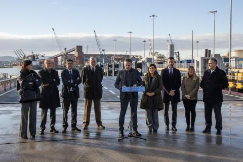 Intervención de César Díaz en el acto de esta mañana en el Muelle de Maliaño 1-4