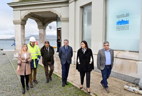 Visita al inicio de las obras de rehabilitación del Palacete del Embarcadero