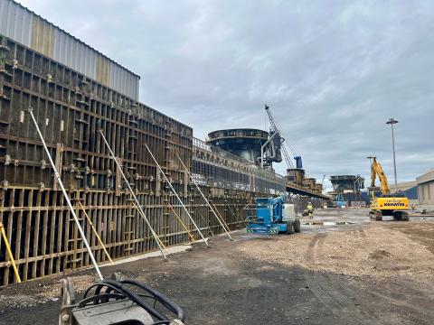 Obras depósito temporal Noatum Terminal Santander