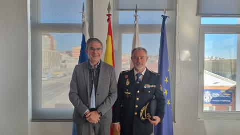 Díaz y Del Amo durante la reunión de esta mañana