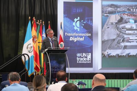 César Díaz durante su intervención en la Conferencia Internacional celebrada en Guatemala