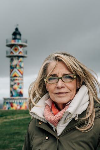 Mar Vidal en el faro de Ajo